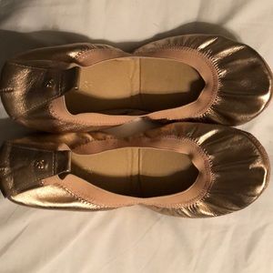 Samra Rose Gold Ballet Flats
